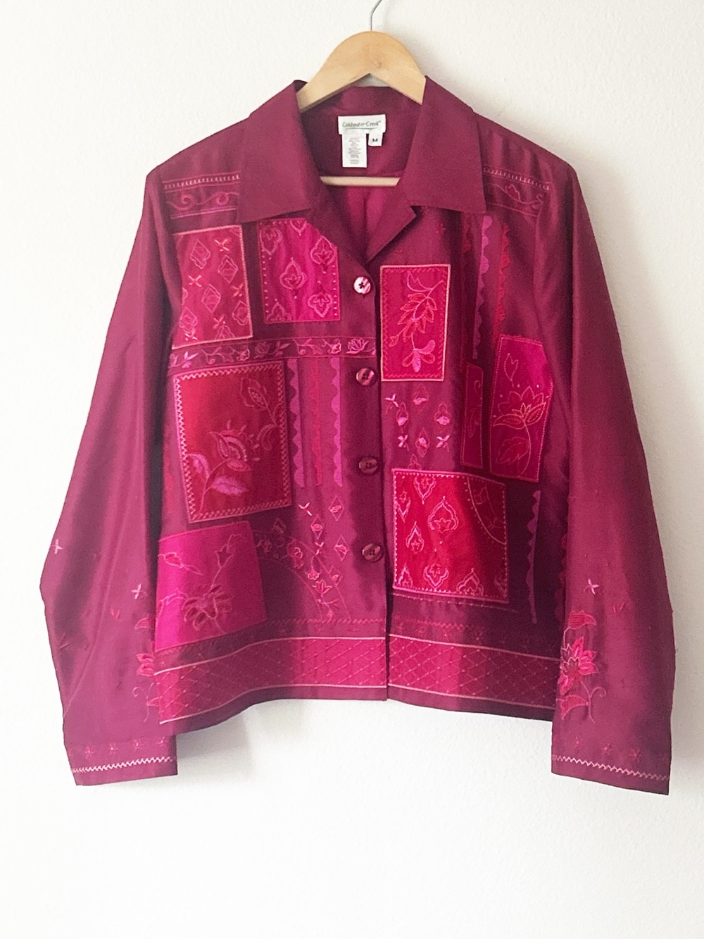 100% Silk Boho Patchwork Jacket
